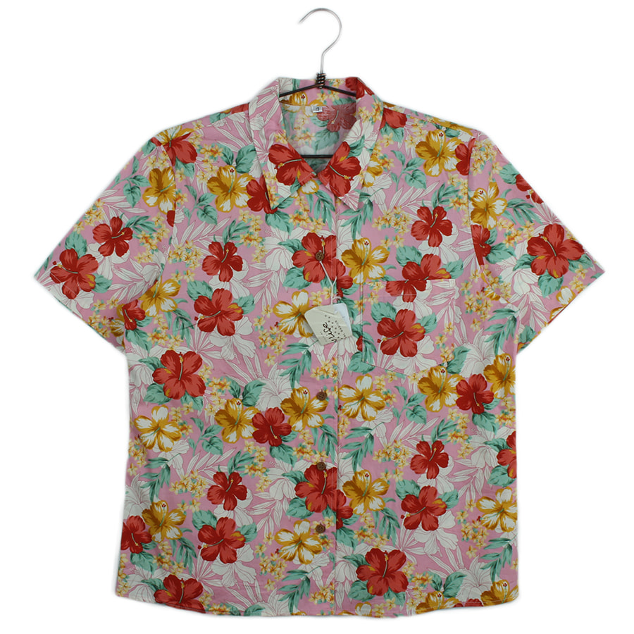 [신품] 하와이안 패턴 셔츠  /  WOMEN L