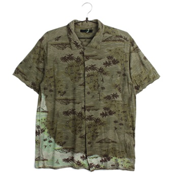 하와이안 패턴 배색 셔츠  /  MEN L