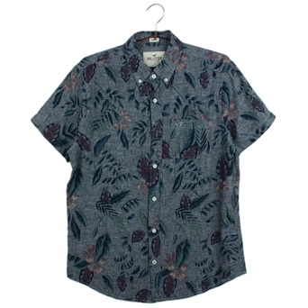 HOLLISTER린넨 혼방 하와이안 패턴 셔츠  /  MEN S