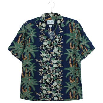 USA 오리지널 하와이안 패턴 셔츠  /  MEN L