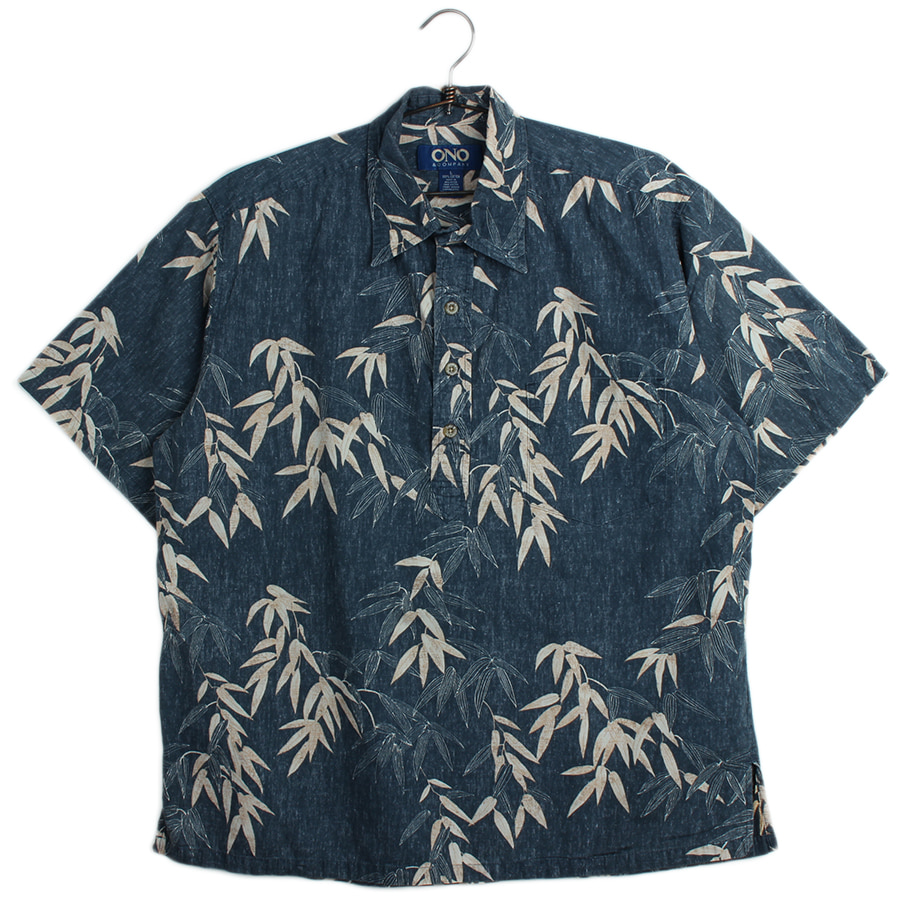 하와이안 패턴 하프 셔츠  /  MEN XL